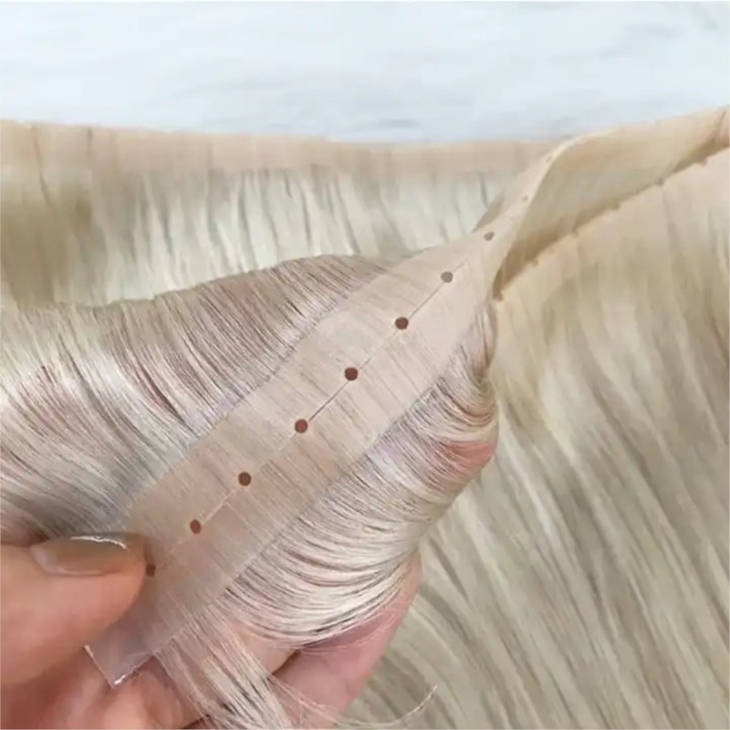 Invisible Tape In Extensions Real Hair - Capelli di trama invisibili in PU