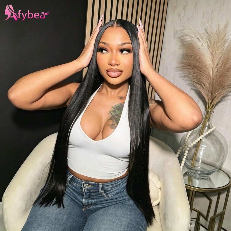 Hd Lace Frontal Wig Human Hair Pre Plucked - Parrucche di capelli umani lisci senza