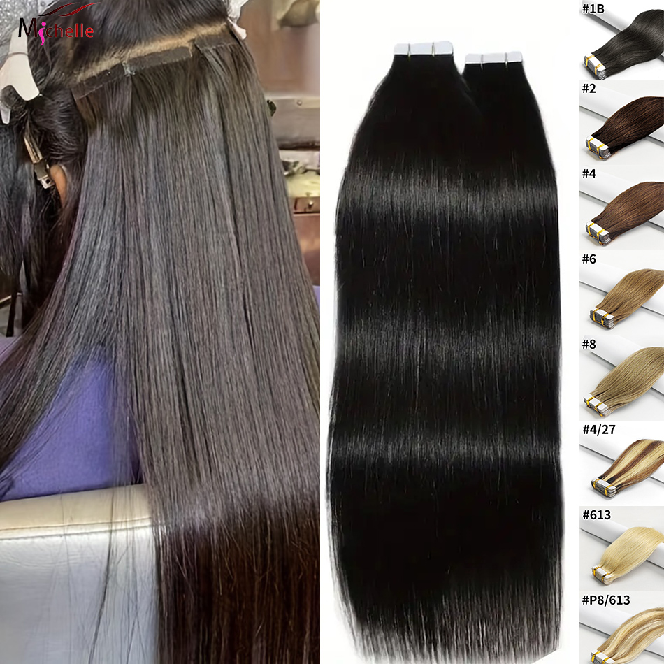 Invisible Tape In Extensions Real Hair - Nastro nelle estensioni dei capelli Capelli