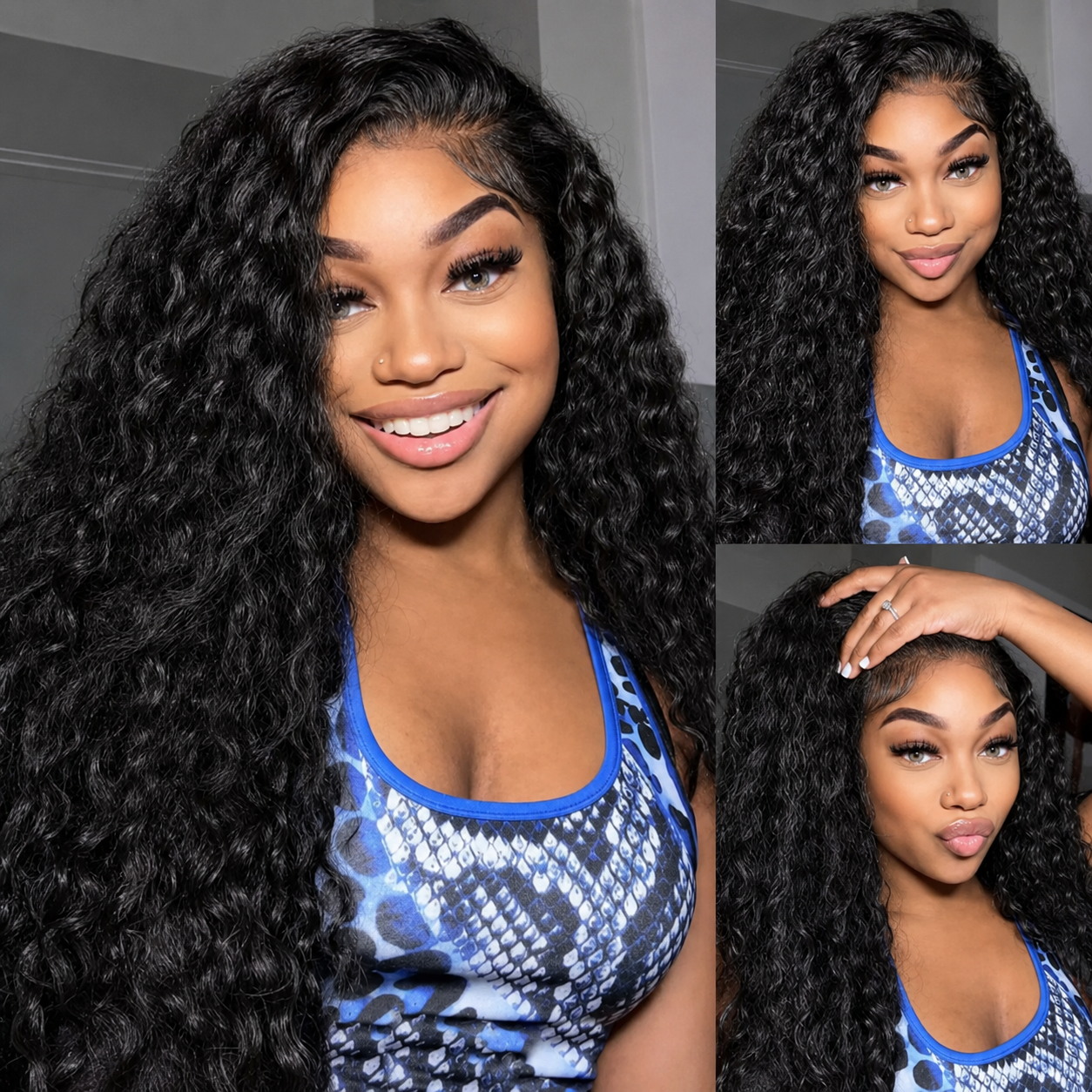 Hd Lace Frontal Wig Human Hair Pre Plucked - Parrucche ricce ultra aderenti al 250%