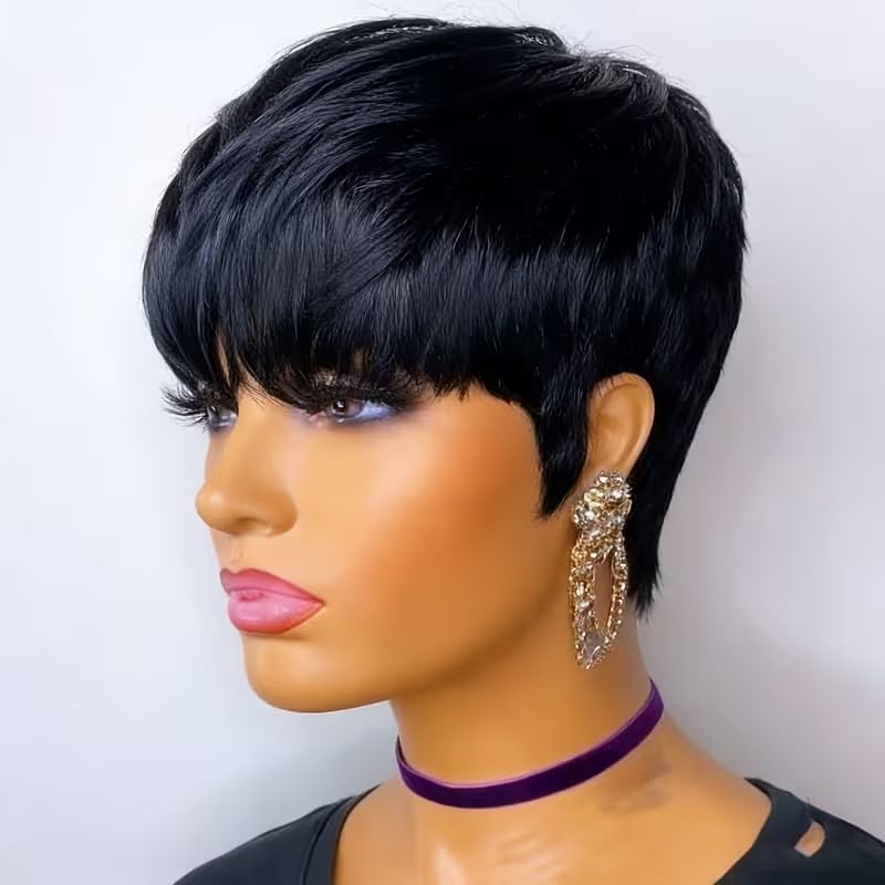 Short Pixie Cut Wig Human Hair Cheap - Parrucche in Capelli Umani Taglio Pixie