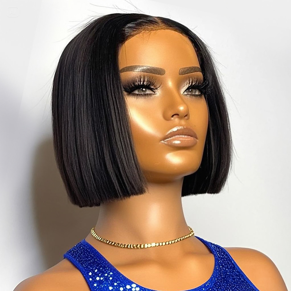 Pre Parted 13X4 Lace Front Bob Wig - Parrucca Bob Corta Liscia con Densità