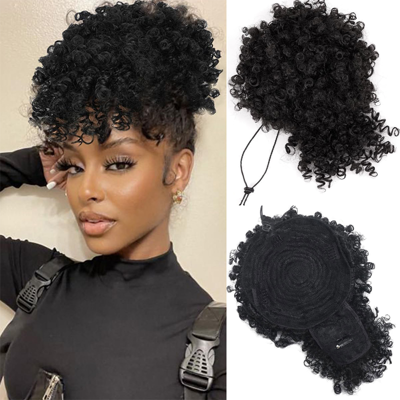 Afro Puff capelli ricci crespi - Drawstring Afro Curly Puff Ponytail recensione e prezzo