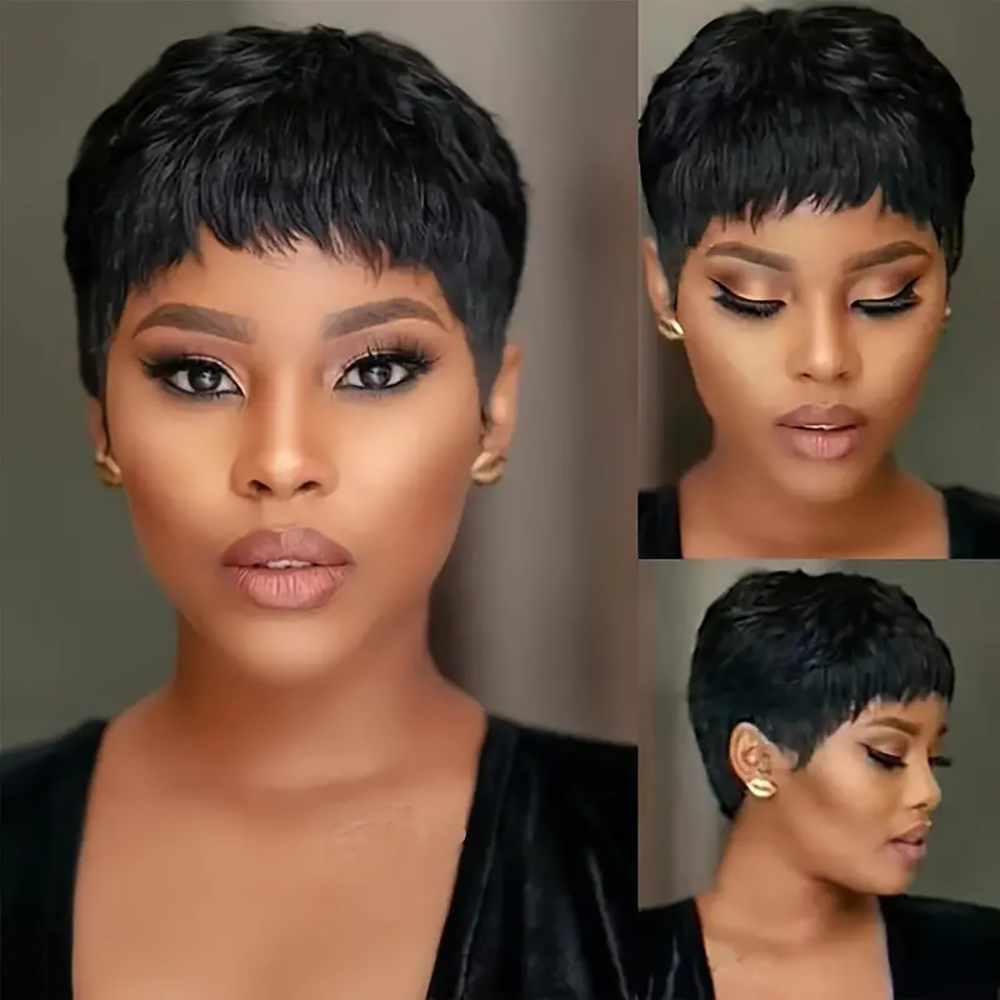 Parrucche per capelli umani co - Short Pixie Cut Wig Human Hair Cheap recensione e prezzo