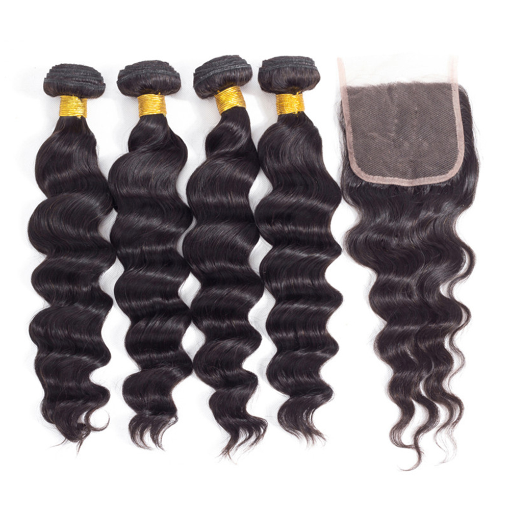 Extensioni di capelli umani co - Deep Wave 3 Bundles With Closure recensione e prezzo