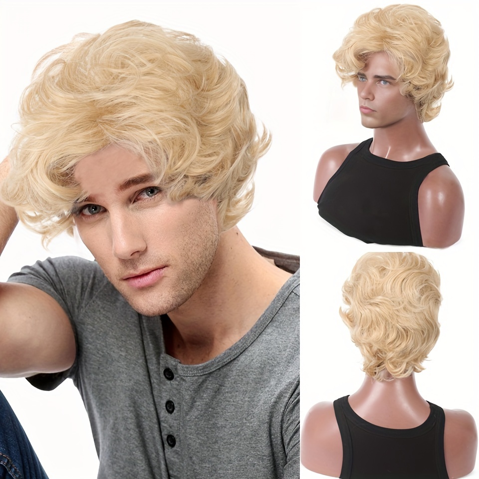 Parrucca bionda da uomo, parru - Synthetic Wigs recensione e prezzo