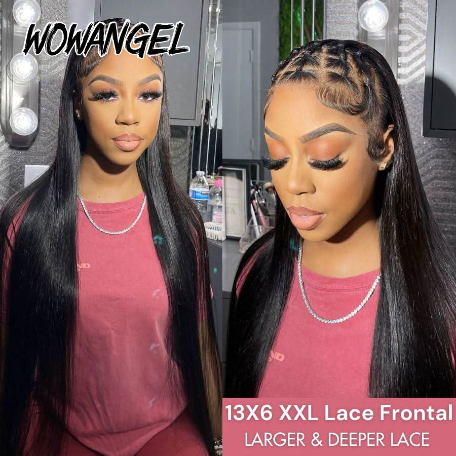 WOWANGEL Parrucche Lisce con F - Hd Lace Frontal Wig Human Hair Pre Plucked recensione e prezzo