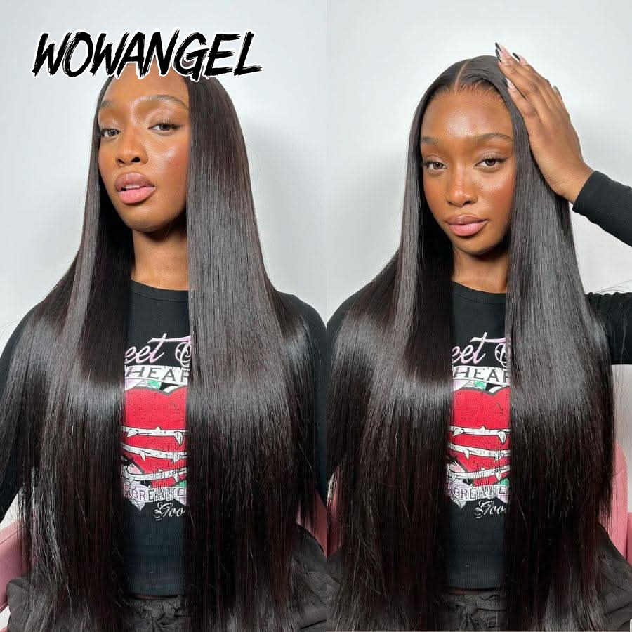 WOWANGEL Parrucche Lisce con F - Hd Lace Frontal Wig Human Hair Pre Plucked recensione e prezzo