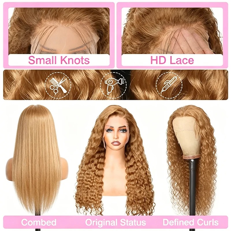 34 Parrucca bionda miele da 38 - Hd Lace Frontal Wig Human Hair Pre Plucked recensione e prezzo