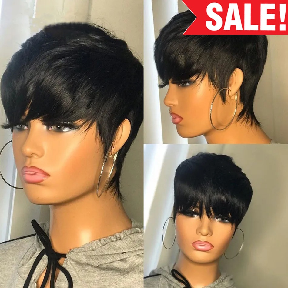 Parrucche corte per capelli um - Short Pixie Cut Wig Human Hair Cheap recensione e prezzo