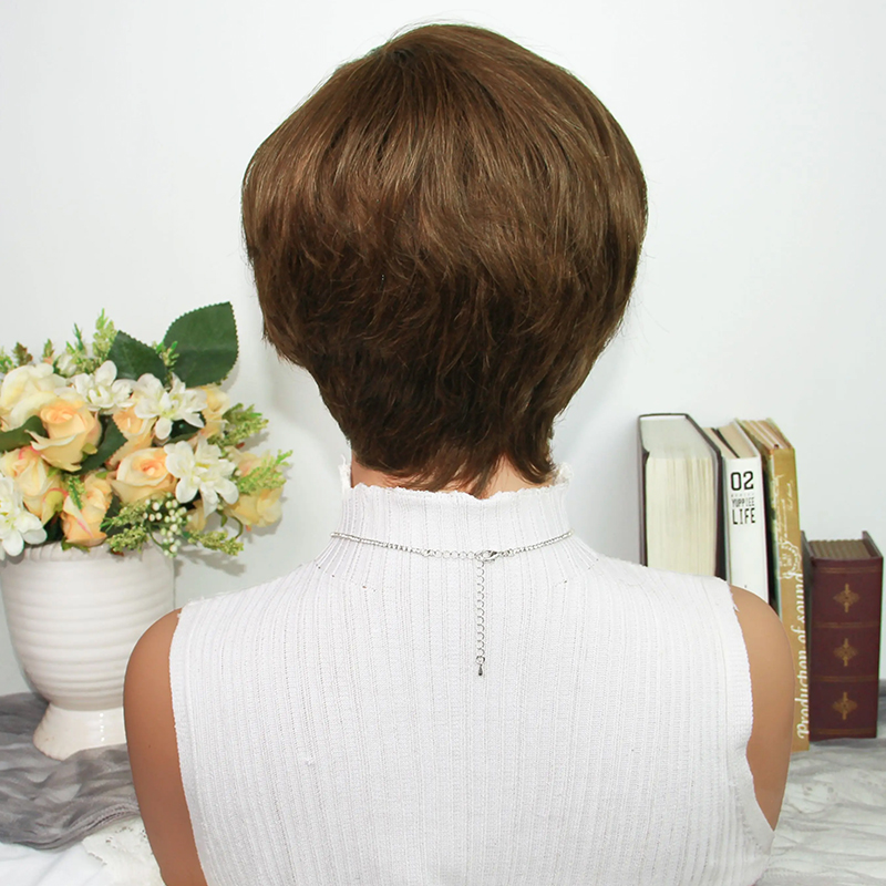 Parrucche Pixie Cut Marrone Ci - Short Pixie Cut Wig Human Hair Cheap recensione e prezzo