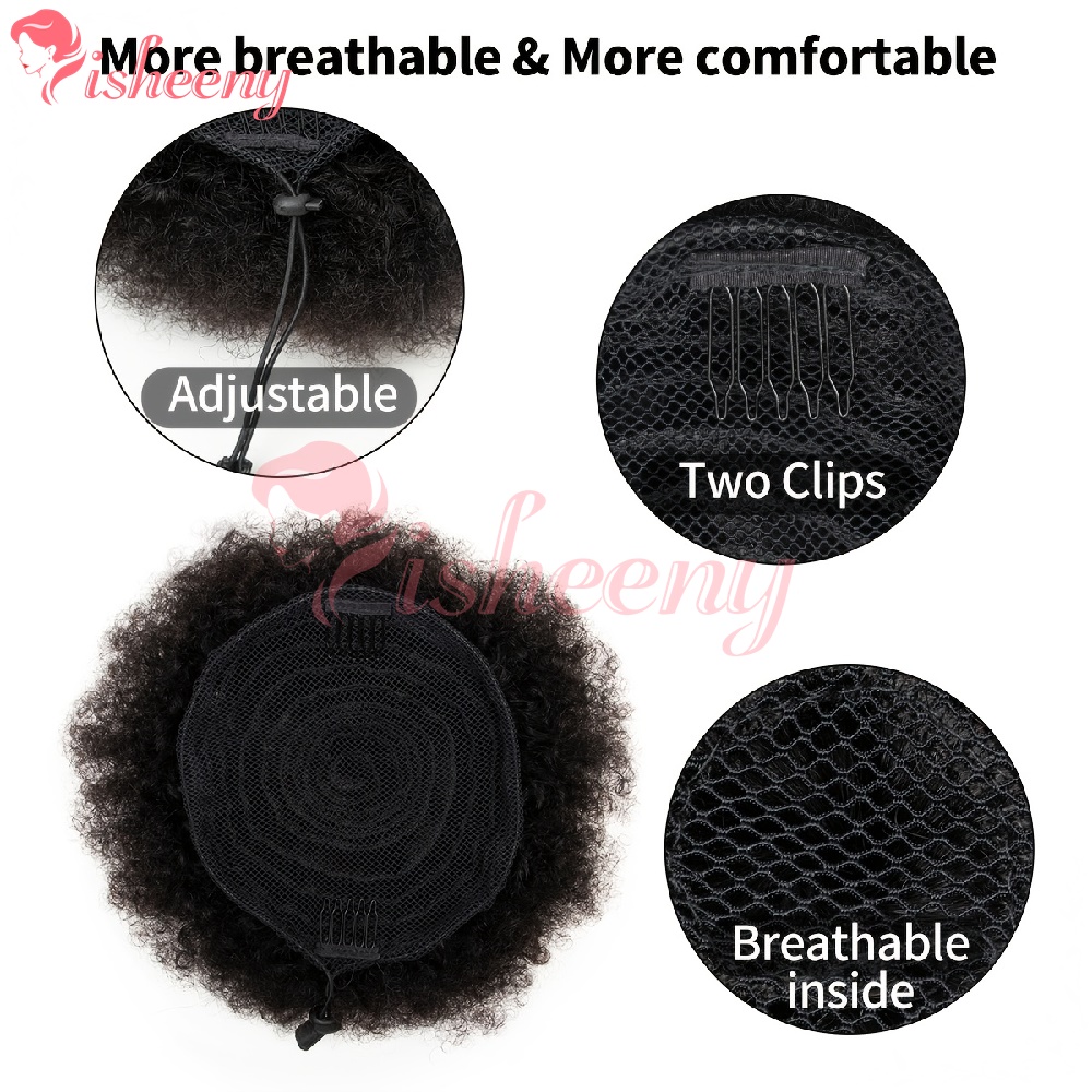 Isheeny Chignon Afro Riccio co - Drawstring Afro Curly Puff Ponytail recensione e prezzo