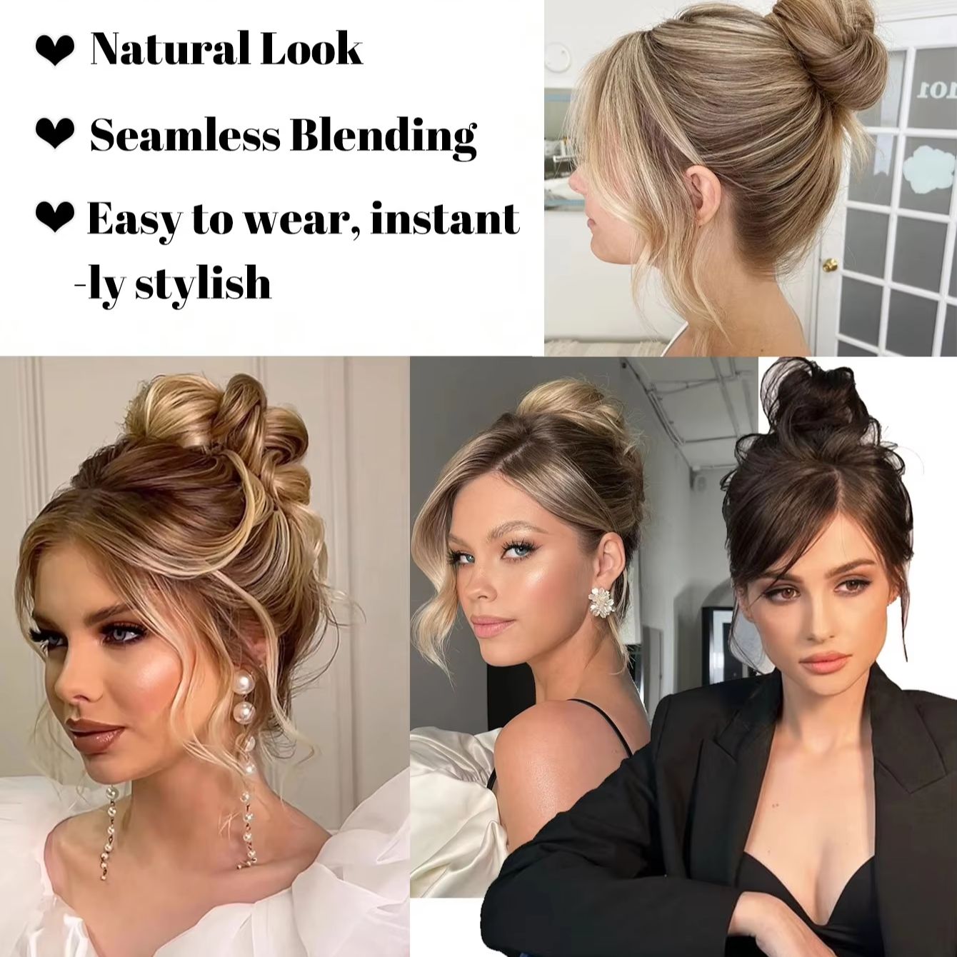 Fermaglio per capelli sintetic - Claw Clip Messy Bun Hair Piece recensione e prezzo