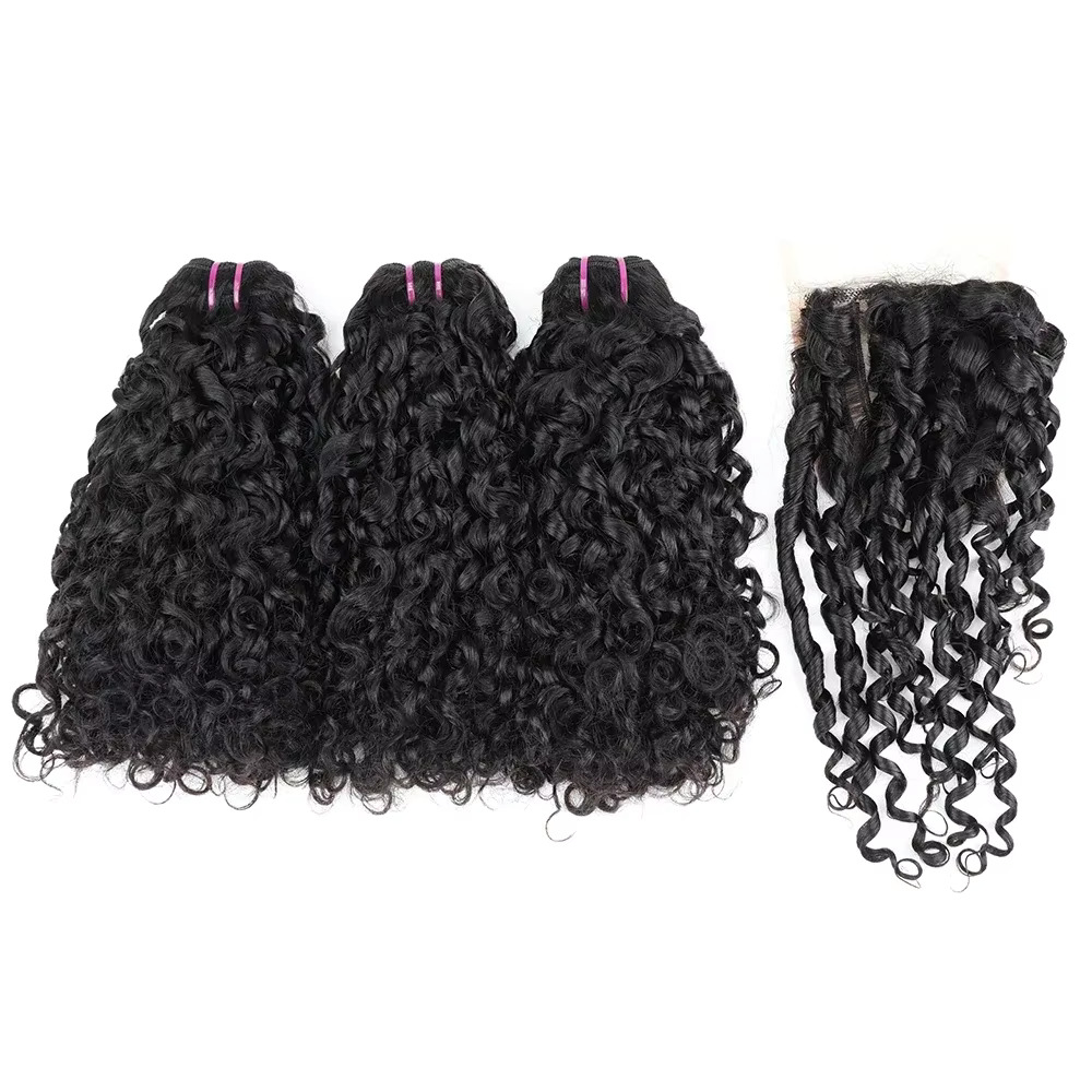 Fasci di capelli ricci pixie c - Deep Wave 3 Bundles With Closure recensione e prezzo