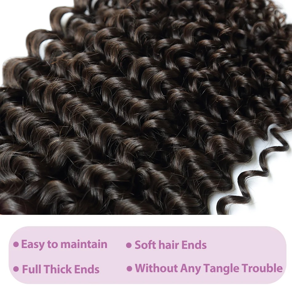 Fasci di capelli ricci pixie c - Deep Wave 3 Bundles With Closure recensione e prezzo