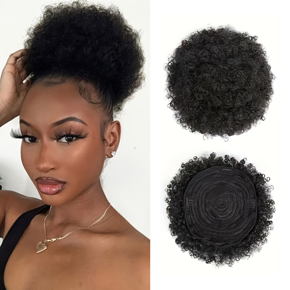 Afro crespo soffio 100% panini - Drawstring Afro Curly Puff Ponytail recensione e prezzo